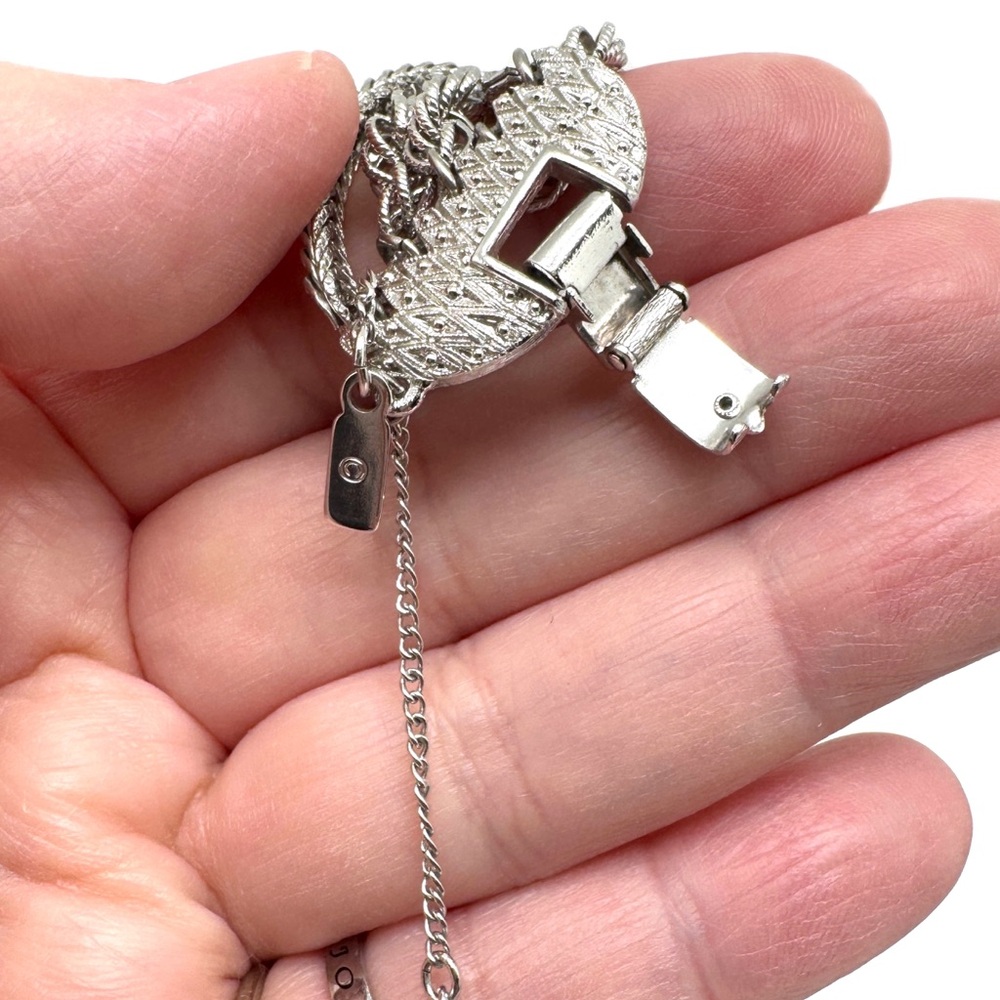 Monet Multi-Chain Silvertone Textured Bracelet - Picture 7 of 13